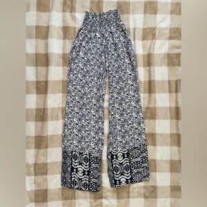 Rewash boho flare tir dye floral pants XS
